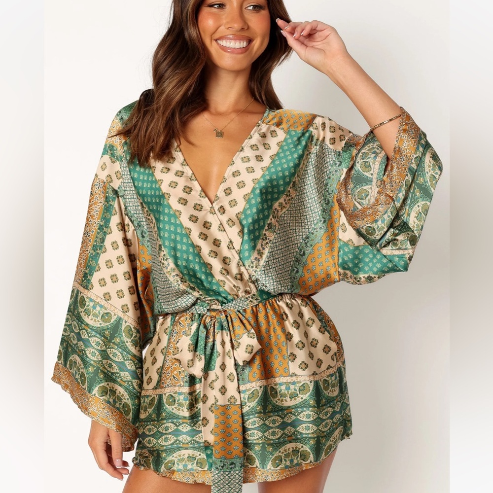 Petal and Pup ELYSE ROMPER - GREEN